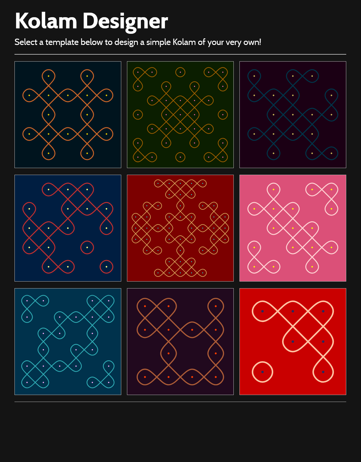 Damian Gill : Kolam Designer